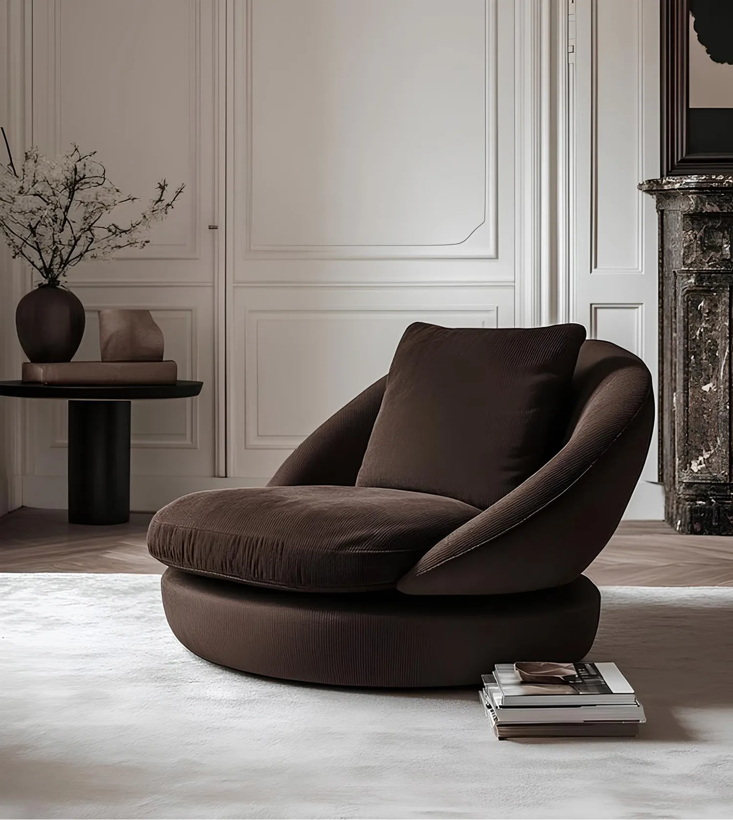 Темное кресно современного дизайна