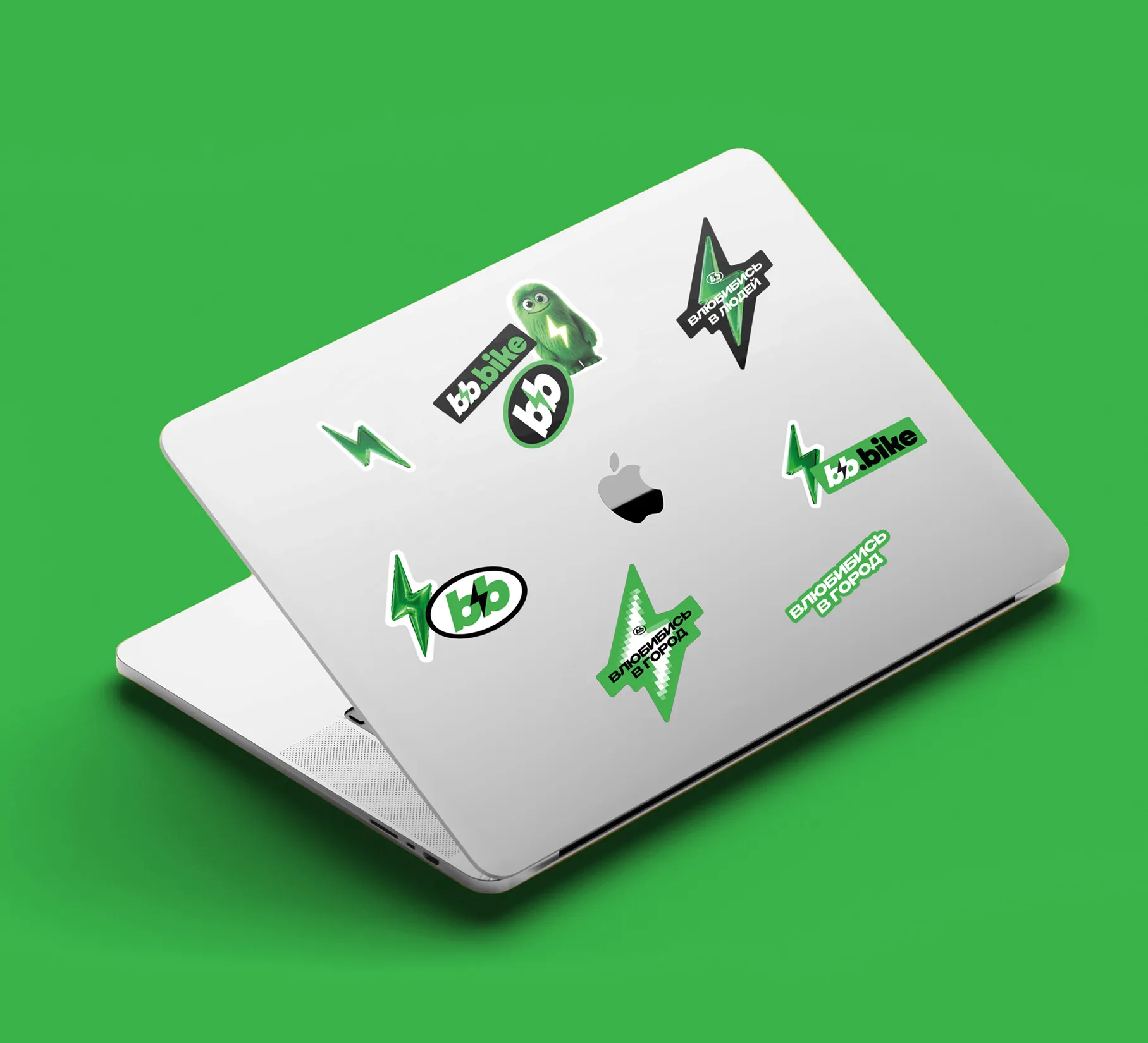 Ноутбук с наклейками BB.BIKE