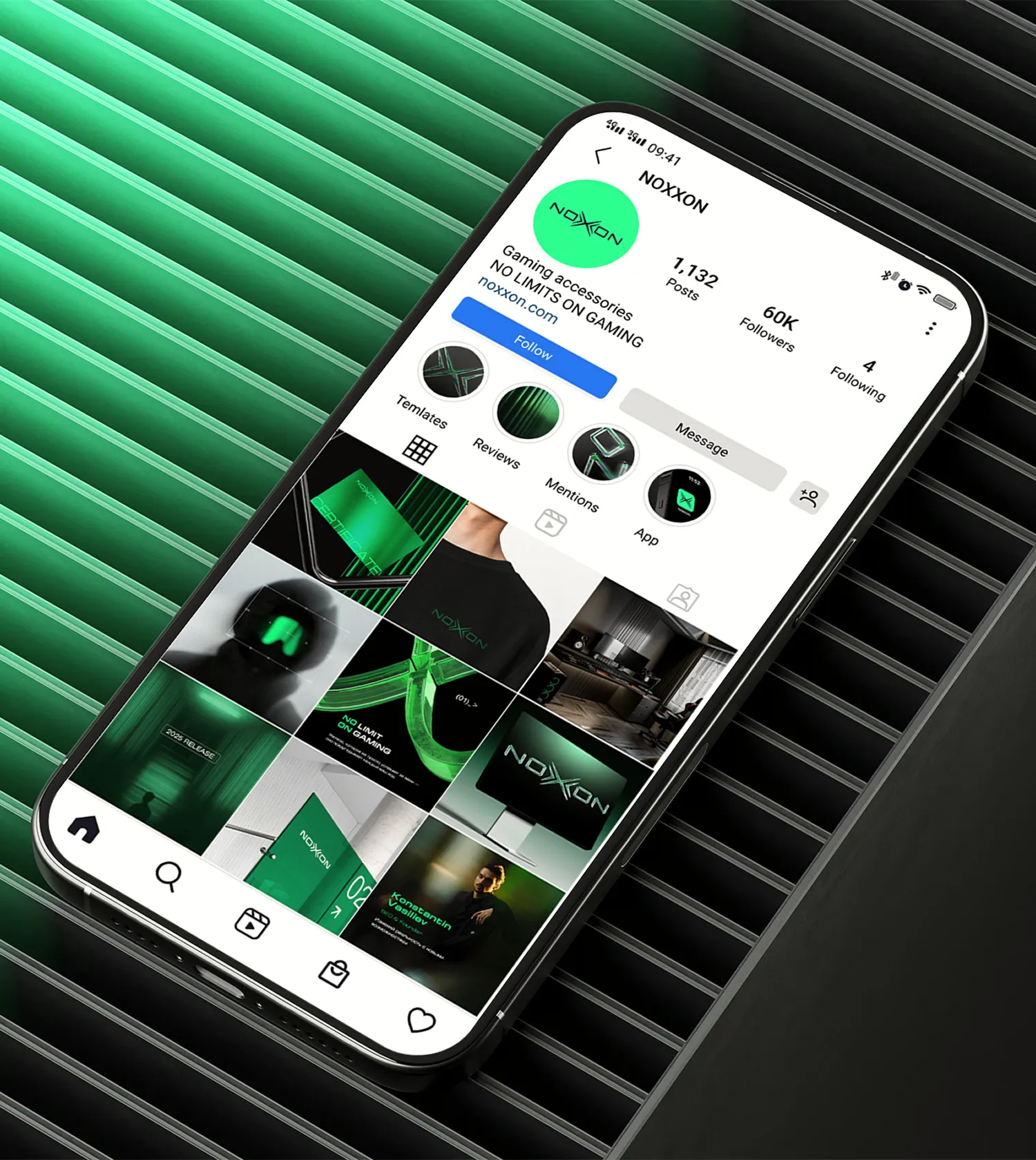 Страница компании Noxxon на мобильном телефоне